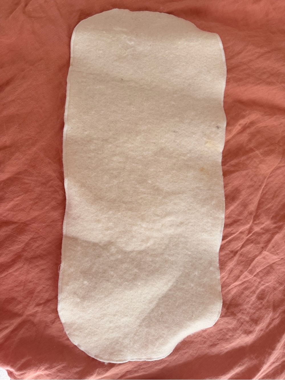 100% Organic Wool Changing Pad - Cream “Puddle Pad” - Picture 8 of 11
